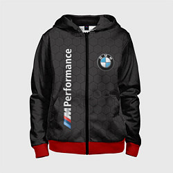 Толстовка на молнии детская BMW, цвет: 3D-красный