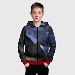 Толстовка на молнии детская GEOMETRY DARK, цвет: 3D-красный — фото 2