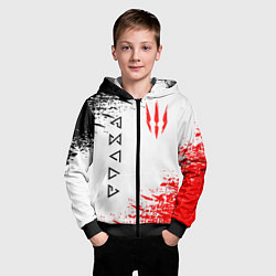 Толстовка на молнии детская THE WITCHER, цвет: 3D-черный — фото 2