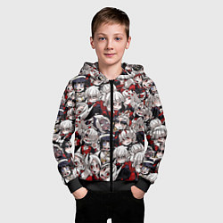 Толстовка на молнии детская Helltaker, цвет: 3D-черный — фото 2