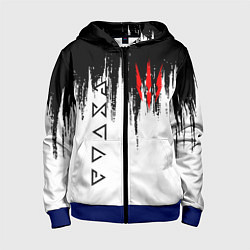 Толстовка на молнии детская The Witcher, цвет: 3D-синий