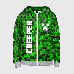 Детская толстовка на молнии MINECRAFT CREEPER