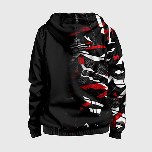 Детская толстовка на молнии Анархия / 3D-Черный – фото 2