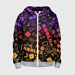 Толстовка на молнии детская Roblox, цвет: 3D-меланж