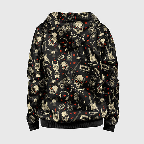 Детская толстовка на молнии Heavy Metal / 3D-Черный – фото 2