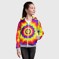 Толстовка на молнии детская Tie-Dye, цвет: 3D-меланж — фото 2