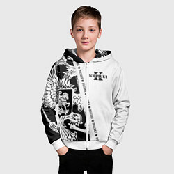 Толстовка на молнии детская Кирилл, цвет: 3D-белый — фото 2