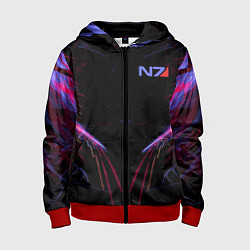 Толстовка на молнии детская N7 Neon Style, цвет: 3D-красный