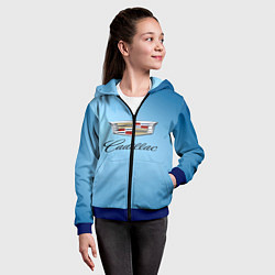 Толстовка на молнии детская Cadillac, цвет: 3D-синий — фото 2