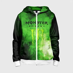 Толстовка на молнии детская MONSTER ENERGY, цвет: 3D-белый