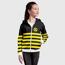 Толстовка на молнии детская BORUSSIA, цвет: 3D-белый — фото 2