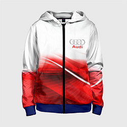 Толстовка на молнии детская AUDI, цвет: 3D-синий