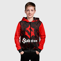 Толстовка на молнии детская Sabaton, цвет: 3D-черный — фото 2
