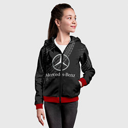 Толстовка на молнии детская MERCEDES, цвет: 3D-красный — фото 2