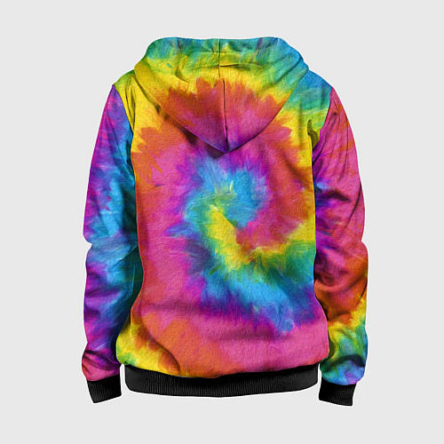 Детская толстовка на молнии ХИППИ / 3D-Черный – фото 2