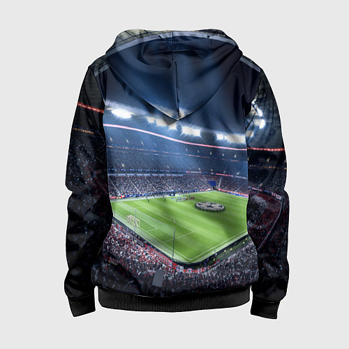 Детская толстовка на молнии FC MILAN / 3D-Черный – фото 2