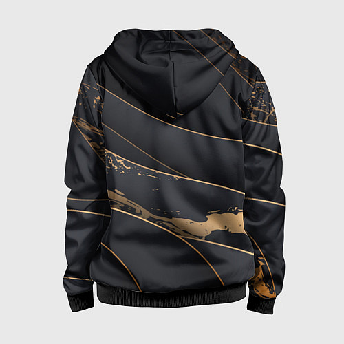 Детская толстовка на молнии Black gold / 3D-Черный – фото 2