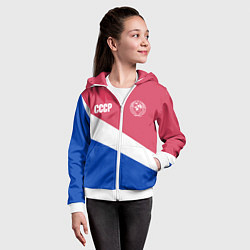 Толстовка на молнии детская СССР, цвет: 3D-белый — фото 2