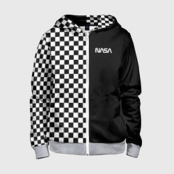 Толстовка на молнии детская NASA, цвет: 3D-меланж