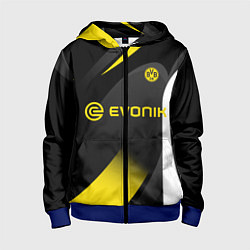 Толстовка на молнии детская BORUSSIA DORTMUND, цвет: 3D-синий