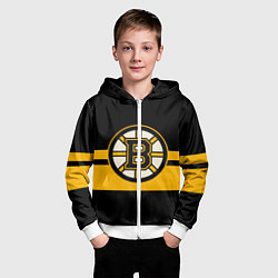 Толстовка на молнии детская BOSTON BRUINS NHL, цвет: 3D-белый — фото 2