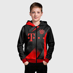 Толстовка на молнии детская FC Bayern Munchen, цвет: 3D-красный — фото 2