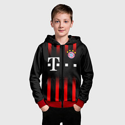 Толстовка на молнии детская FC Bayern Munchen, цвет: 3D-красный — фото 2