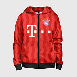 Толстовка на молнии детская FC Bayern Munchen униформа, цвет: 3D-черный
