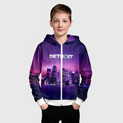 Толстовка на молнии детская Detroit Become Human S, цвет: 3D-белый — фото 2