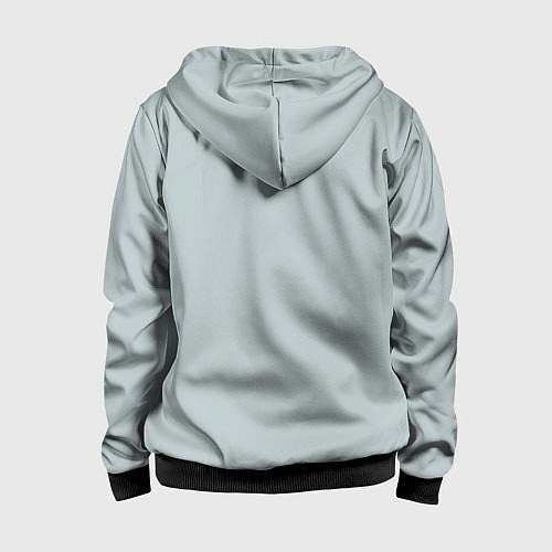 Детская толстовка на молнии Радуга v5 - голубой / 3D-Черный – фото 2