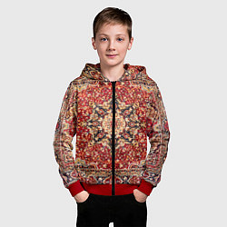 Толстовка на молнии детская Ковер на стене, цвет: 3D-красный — фото 2