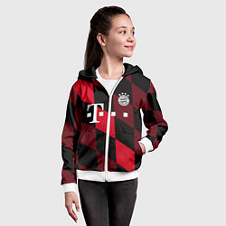 Толстовка на молнии детская ФК Бавария Мюнхен, цвет: 3D-белый — фото 2