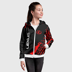 Толстовка на молнии детская LEXUS ЛЕКСУС, цвет: 3D-белый — фото 2