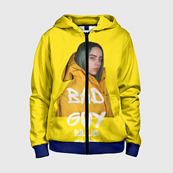 Толстовка на молнии детская Billie Eilish Билли Айлиш, цвет: 3D-синий