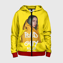 Толстовка на молнии детская Billie Eilish Билли Айлиш, цвет: 3D-красный