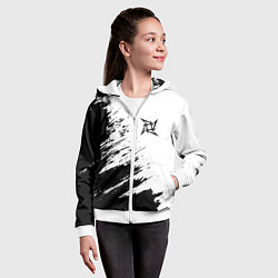 Толстовка на молнии детская METALLICA МЕТАЛЛИКА, цвет: 3D-белый — фото 2
