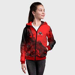 Толстовка на молнии детская КОРОЛЬ И ШУТ, цвет: 3D-красный — фото 2