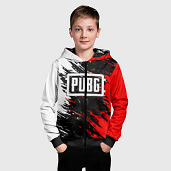 Толстовка на молнии детская PUBG, цвет: 3D-черный — фото 2