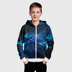 Толстовка на молнии детская Атом, цвет: 3D-белый — фото 2