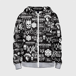 Толстовка на молнии детская WATCH DOGS LEGION, цвет: 3D-меланж