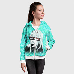 Толстовка на молнии детская Zero Two Хикка, цвет: 3D-белый — фото 2