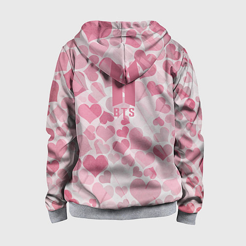 Детская толстовка на молнии BTS / 3D-Меланж – фото 2