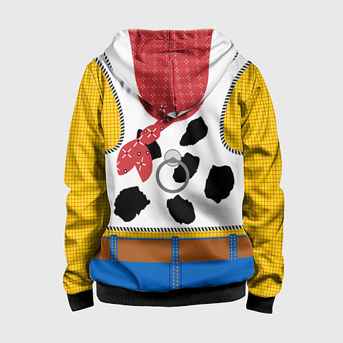 Детская толстовка на молнии Шериф Вуди / 3D-Черный – фото 2