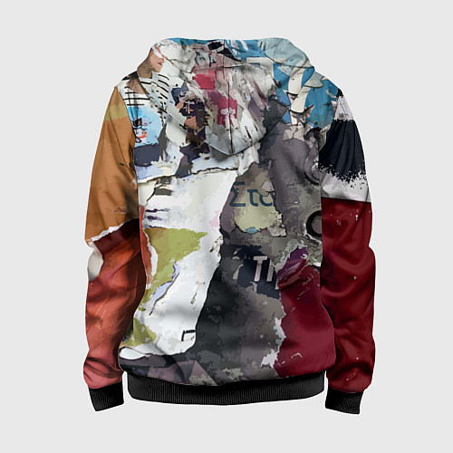 Детская толстовка на молнии Street art / 3D-Черный – фото 2