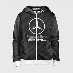Толстовка на молнии детская MERCEDES-BENZ, цвет: 3D-белый