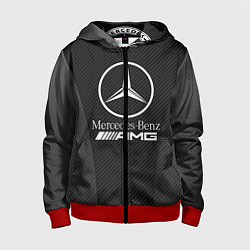 Толстовка на молнии детская MERCEDES-BENZ, цвет: 3D-красный