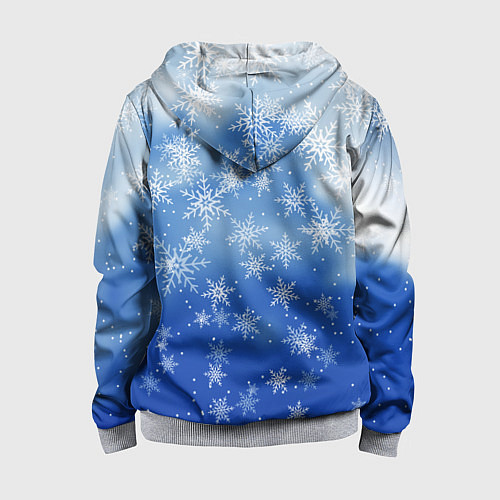 Детская толстовка на молнии НОВОГОДНИЙ ПИКАЧУ / 3D-Меланж – фото 2