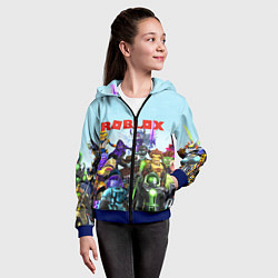 Толстовка на молнии детская ROBLOX, цвет: 3D-синий — фото 2