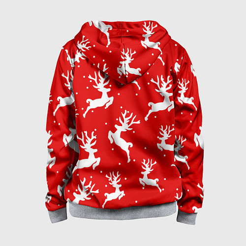 Детская толстовка на молнии Новый Год Среди Нас! / 3D-Меланж – фото 2