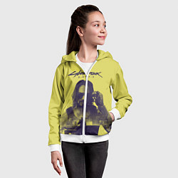 Толстовка на молнии детская Cyberpunk 2077, цвет: 3D-белый — фото 2